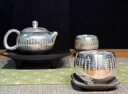 薈云軒心經(jīng)銀壺茶壺瓷胎鎏銀泡茶壺西施壺手工高端家用過濾茶具燒水 心經(jīng)銀壺套組一壺二杯 201mL(含)-300mL(含) 曬單實拍圖