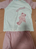 貓人（MiiOW）女士睡衣女夏季精梳純棉家居服女短袖套頭小熊印花睡衣粉色L 曬單實(shí)拍圖