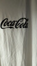 可口可樂(lè )（Coca-Cola）短袖T恤男女同款休閑寬松經(jīng)典基礎打底衫 白色 2XL 曬單實(shí)拍圖