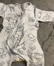 優(yōu)奇新生兒2件裝連體衣0-6個(gè)月純棉夏季薄款嬰兒衣服哈衣剛初生和尚服 曬單實(shí)拍圖