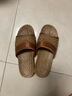 草鞋藤草手工編織亞麻拖鞋女夏包頭防滑室內家用防滑涼托鞋男夏天脫鞋扡扦鞋 棕色開(kāi)口 25cm適合37-38碼 曬單實(shí)拍圖