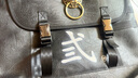 初弎潮牌斜挎包男潮流通勤國(guó)潮復(fù)古郵差包休閑單肩包男款電腦包 42031 黑色 曬單實(shí)拍圖