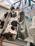 H&M【迪士尼系列】童裝女嬰2件式25夏新款米妮印花棉質(zhì)套裝1265913 白色/米妮老鼠 100 100/56 曬單實拍圖