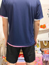YONEX尤尼克斯羽毛球服比賽訓(xùn)練吸汗透氣男款運(yùn)動(dòng)T恤110095BCR藏青L 曬單實(shí)拍圖