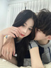 BOEAY結(jié)香情侶對(duì)戒情侶戒指男士純銀戒指女款男生鐘久久七夕情人節(jié)禮物 【免費(fèi)刻字】結(jié)香情侶戒指 曬單實(shí)拍圖