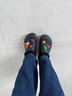 crocs卡駱馳貝雅洞洞鞋沙灘鞋|10126 黑色-001 41/42(260mm)  曬單實(shí)拍圖