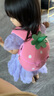 GERM兒童書(shū)包幼兒園女孩男孩寶寶雙肩包女童水果可愛(ài)背包生日禮物 草莓白巧 禮盒包裝 曬單實(shí)拍圖