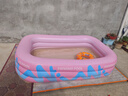 KOOCOOL充氣游泳池家用兒童寶寶洗澡盆可折疊加厚水池嬰兒小孩家庭戲水池 2.1米 | 活力粉【電泵禮包】 曬單實(shí)拍圖