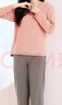 紅豆居家睡衣女秋季純棉長袖套頭女士家居服套裝可外穿 粉色 170/92  曬單實拍圖