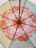 蕉下（beneunder）防紫外線遮陽(yáng)傘三折雙層黑膠晴雨傘防曬傘BM664花椿 曬單實(shí)拍圖