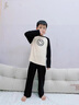 G.DUCKKIDS莫代爾男童睡衣春秋款2025新款兒童長(zhǎng)袖家居服洋氣大童男孩空調(diào)服 248009黑白笑臉 160 cm 曬單實(shí)拍圖
