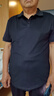 GLM短袖t恤男透氣夏季翻領polo衫速干T恤冰絲感休閑運動上衣黑色2XL 曬單實拍圖