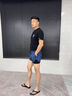 PULASSI男士泳褲防尷尬新款雙層大碼速干沙灘褲專業(yè)泳帽泳鏡游泳套 字母涂鴉藍(lán)雙層泳褲 XL [建議體重130-150斤] 曬單實拍圖