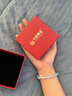 中國黃金（CHINA GOLD）S925銀手鏈女款百搭如意平安鎖手串節(jié)日生日禮物送女友愛人 如意平安鎖手鏈【藍(lán)】 曬單實拍圖