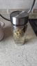 胖東來品質加厚雙層玻璃男茶杯便攜茶水分離杯子大容量鵝蛋杯水杯泡茶杯 剛本色 鵝蛋杯500毫升 曬單實拍圖