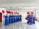 高端改良款走秀旗袍紅色2025年新款演出禮儀高彈力刺繡飄逸披風(fēng)夏 藍(lán)色 旗袍+披肩 XL 曬單實(shí)拍圖