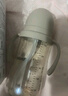 UBMOM吸管杯嬰兒寶寶學飲杯兒童喝水杯直飲杯牛奶杯吸管奶瓶6-12個月 牛油果色-專利防噴 280ml 曬單實拍圖
