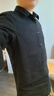 杰克·瓊斯（JACK&JONES）夏季時(shí)尚休閑常規(guī)版型七分袖單排扣泡泡紗肌理襯衫男裝225231002 E40黑色 常規(guī) M 曬單實(shí)拍圖