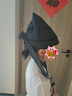 CARLOS KAYLA幞頭唐宋男女古裝漢服帽子唐朝李白兒童古裝帽居士圓領(lǐng)袍發(fā)飾 耳朵款(加玉石) 兒童均碼(頭圍52-55) 曬單實(shí)拍圖