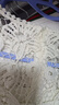 朗姿【宋三土聯(lián)名】法式氣質蕾絲刺繡設計感夏季新款連衣裙女 椰子奶油色 M 曬單實拍圖