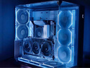 LIANLI聯(lián)力包豪斯O11 Vision Compact 海景房機箱全景無立柱MATX游戲臺式電腦臺式機主機箱 三面玻璃360水冷 包豪斯黑色機箱+圖靈智顯8.8機箱副屏 O11 Vision co 曬單實拍圖