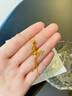 中國(guó)黃金（CHINA GOLD）繞線流蘇蝴蝶黃金吊墜女蝴蝶足金項(xiàng)鏈鎖骨鏈七夕情人節(jié)生日禮物 繞線流蘇蝴蝶吊墜  約2.1g【贈(zèng)銀鏈】 曬單實(shí)拍圖