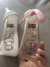 M&M防脹氣奶瓶新生兒PPSU寬口徑耐摔帶手柄嬰兒mm弧形奶瓶嗆奶用 小綠貓 240ml (自帶X號+L號奶嘴) 曬單實拍圖