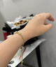S925銀月光貓眼手鏈女士輕奢小眾百搭四葉草閃鉆銀手鏈送老婆禮物 四葉草手鏈J112【白粉禮盒】 曬單實拍圖