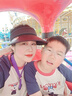 G.DUCKKIDS小黃鴨童裝親子裝一家三口短袖T恤全家服拍照沙灘親子外出服夏裝 藍(lán)杏拼 150 尺碼11~12歲【140-150cm】 曬單實拍圖