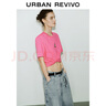 UR2025春季新款女裝趣味休閑刺繡寬松短袖T恤UYY450006 淺玫色 (偏寬松) M 曬單實(shí)拍圖