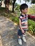 迪士尼（Disney）哪吒衣服男童無袖套裝夏季條紋背心2025新款帥氣男寶寶夏款兩件套 綠色 亮燈 100 cm(建議90-98cm 2-3周歲） 曬單實拍圖