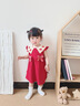 G.DUCKKIDS小黃鴨女寶寶夏裝連衣裙2025夏季新款兒童小女孩背心裙女童裙子 紅色連衣裙帶包包 100 (建議90-98cm 2-3周歲） 曬單實(shí)拍圖