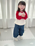 幼歌（YOUGE）嬰幼兒2025秋季新款純棉舒適束腳褲柔軟細(xì)膩軟牛仔褲潮 牛仔藍(lán)（66-90兩用襠） 66 cm 曬單實(shí)拍圖