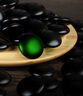 云子（yunzi）圍棋 A型單面凸云子圍棋 精品木外盒棉麻布袋 圍棋套裝 曬單實(shí)拍圖