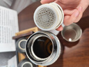 點(diǎn)盛純鈦保溫杯雙層鈦杯男女士高端茶水分離燜茶杯禮品養(yǎng)生水杯子抑菌 內(nèi)外純鈦-鈦晶藍(lán)500ml送杯套杯刷 曬單實(shí)拍圖