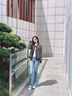 羅蒙（ROMON）小香風(fēng)外套女2025新款針織上衣千鳥格小個(gè)子高腰毛衣春季短款開(kāi)衫 黑色 M 曬單實(shí)拍圖