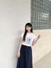 香影藏青色a字高腰半身裙女2025夏季新款傘裙垂感氣質(zhì)通勤中長裙 藏青 S 155/80A/85-95斤 曬單實(shí)拍圖