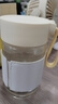 富光（FUGUANG）玻璃杯女夏高顏值便攜牛奶咖啡果汁早餐杯刻度新款2025暖手水杯子 330ml白色加皮杯套 曬單實拍圖