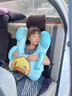 潮九玩五兒童車(chē)載車(chē)上睡覺(jué)抱枕后排睡覺(jué)神器卡通枕頭車(chē)枕汽車(chē)靠枕護頸 俏皮小黃鴨U型抱枕（冰絲款） 曬單實(shí)拍圖
