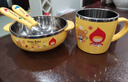 樂(lè )扣樂(lè )扣（LOCK&LOCK）兒童輔食碗進(jìn)口不銹鋼兒童餐具雙耳大碗卡通湯碗寶寶飯碗400ml 曬單實(shí)拍圖