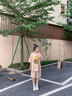 純棉短袖短褲套裝女夏季大碼胖mm寬松時(shí)尚休閑運動(dòng)風(fēng)穿搭一整套潮 白色 L 曬單實(shí)拍圖