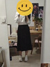 尚都比拉Miu系職場OL半身裙女夏季寬松修身顯瘦A字裙高級感休閑高腰中長裙 曬單實(shí)拍圖