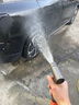 得力（deli）洗車(chē)水槍高壓家用沖洗強力洗地窗戶(hù)院子增壓伸縮水管?chē)娝畼岊^ 【螺旋聚壓】15米伸縮管+海綿 曬單實(shí)拍圖