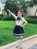 G.DUCKKIDS幼兒園園服夏裝英倫學(xué)院風(fēng)兒童校服套裝小學(xué)生班服夏季畢業(yè)照服裝 男童套裝+勛章領(lǐng)結(jié) 130 建議身高120-130cm年齡7-8歲 曬單實拍圖