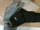 都美姿秋季小腳休閑褲男寬松直筒哈倫褲子彈力松緊腰九分百搭長(cháng)褲子男 深灰色+黑色 XL 曬單實(shí)拍圖