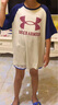 安德瑪（Under Armour）夏男童短袖T恤復(fù)古插肩休閑半袖童裝241101019 卡其 160cm  曬單實(shí)拍圖