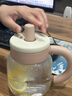 AKS高硼硅玻璃水杯女款大容量吸管喝水杯七夕情人節(jié)禮物便攜泡茶杯子 冰美養(yǎng)樂（白咖色）+茶倉850ml 曬單實(shí)拍圖