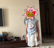 可英女童夏套裝寶寶短袖夏季洋氣兒童童裝夏日時(shí)髦小女孩裙子女寶T恤 藍(lán)色+白色 130 （適合身高120cm-130cm） 曬單實(shí)拍圖