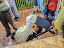 牧萌兒童雨衣男童女童防水全身雨披幼兒園小學(xué)生雨具 黃色小黃鴨 S 曬單實(shí)拍圖