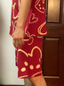 靜韻涼感型迪士尼紅色結(jié)婚睡衣女夏季棉短袖家居服男婚慶 曬單實拍圖